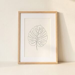 Botanical Line Art Print, A4